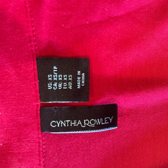 NEW! Cynthia Rowley Red Pajama Set 2 Piece NWT! Size XS - Picture 3 of 6